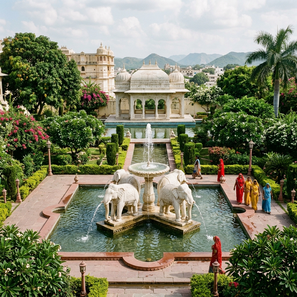 Saheliyon Ki Bari garden Udaipur guided tour